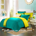 Ensembles de draps de lit en gros 100% polyester en plaine double couleur
